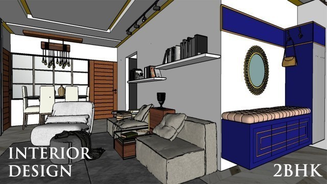 'INTERIOR DESIGN | 3D ANIMATION MODEL OF A 2 BHK FLAT | FINELINE ARCHITECTURE & INTERIOR'