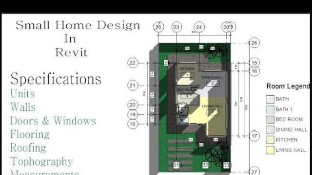 'Small home design in revit with clear plan  with elevation | 9.00M X 16.00M area'