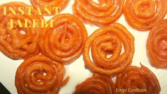 'Instant Jalebi without Food Colour | No Yeast |Crispy Jalebi'