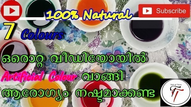 'homemade natural Food colour malayalam l 100 %natural'