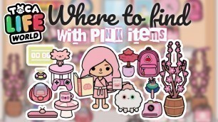 'TOCA LIFE WORLD: WHERE TO FIND CUTE PINK THINGS | NecoLawPie Color Collection #1'