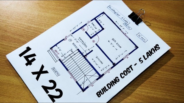 '14 x 22 HOUSE PLAN II 14*22 HOME DESIGN II 14X22 GHAR KA NAKSHA'