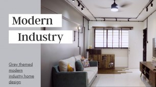 'Grey Themed Modern Industry Home Design | Renovation Singapore'