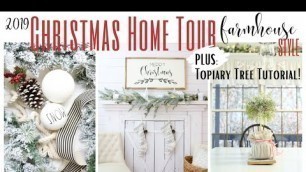'Christmas Home Tour 2019 ~ Farmhouse Style Home Tour ~ White Cottage Company Home Tour'