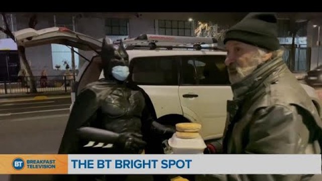 'BT Bright Spot: Batman delivers food to homeless in Chile'