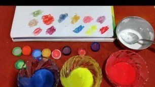 'How to make ACRYLIC PAINTING COLOURS at home - DIY | No food colouring'