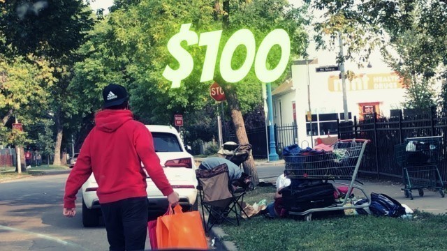 'Giving Food to the Homeless (OVER $100)'