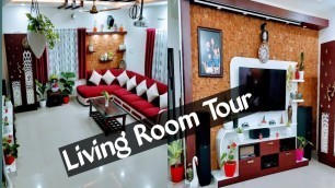 'Living Room Tour | Living Room Décor Ideas |  Home Theatre Set Up |  Indian Living Room Tour 2020'