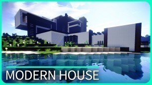 'Minecraft - Realistic MODERN HOUSE Design - Cinematic & Map Download'
