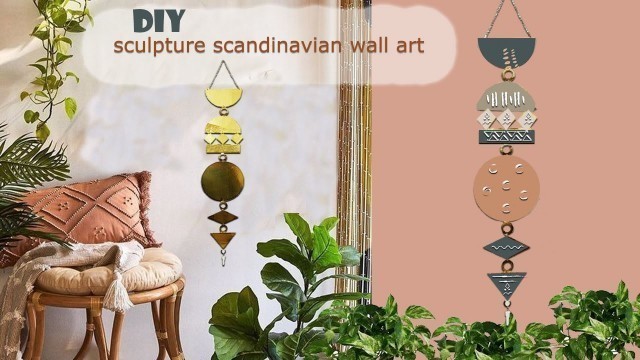 'wall art Scandinavian decor sculpture ideas DIY from cardboard'