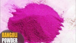 'how to make rangoli powder at home with sand  (Pink Colour) by Latha Channel'