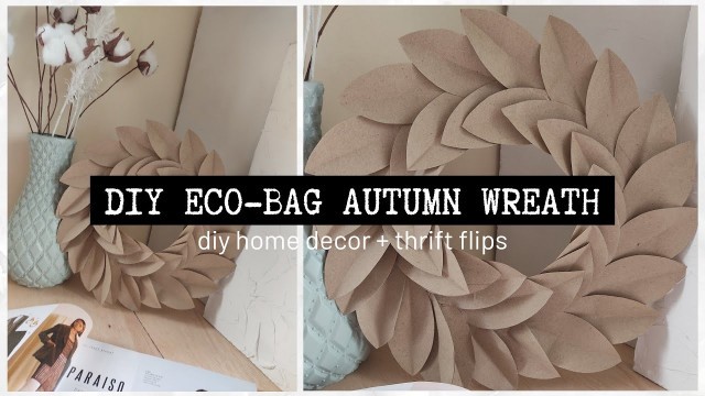 'DIY Autumn Wreath with Jollibee bag | Scandinavian | Nordic Decor | DIY Boho | Rustic | Thrift Flip'