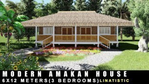 'Modern Bahay Kubo ( 6 m x 12 m) | Exterior view  animation'
