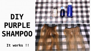 'Get Rid of Brassy hair at home with food color - DIY Purple shampoo that works from your kitchen'