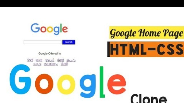 'How to build Google  home page | html-css design | Google Clone'