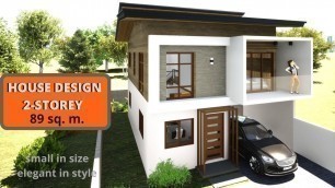 'Small House Design Tour 2-Storey 3 Bedrooms Modern  Elegant'