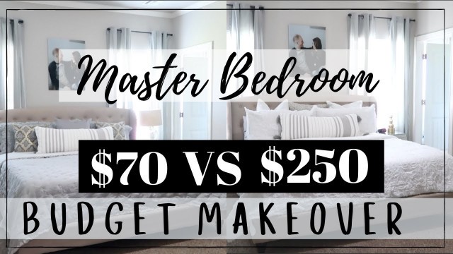 'SMALL MASTER BEDROOM MAKEOVER ON A BUDGET | MODERN FARMHOUSE MASTER BEDROOM |  DECORATING IDEAS'