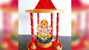 'Ganpati Makhar Design | Ganpati Decoration | Ecofriendly Ganpati Decoration Ideas | Ganpati Mandap'