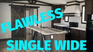 'Not your typical single wide mobile home! Flawless design and setup | Mobile Home Tour'