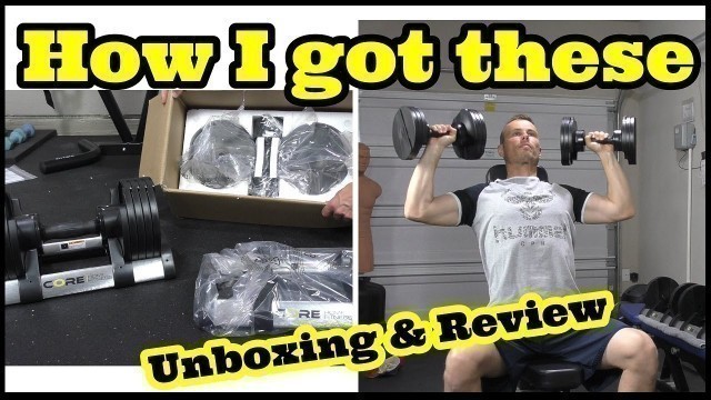 'Core Home Fitness Adjustable Dumbbells - unboxing and review - EMAIL LOTTERY'