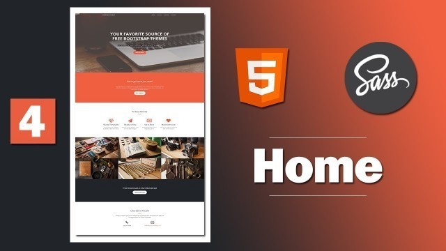 '4 - ( Design Template HTML 5 - Sass ) Home Section'