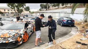 'FEEDING THE HOMELESS IN LOS ANGELES FROM A LAMBORGHINI! * EMOTIONAL*'