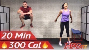 '20 Minute HIIT Home Cardio Workout Without Equipment - Full Body HIIT Workout No Equipment at Home'