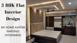 '3 bhk Flat Interior Design | My Home Avatar | Narsingi | Hyderabad'