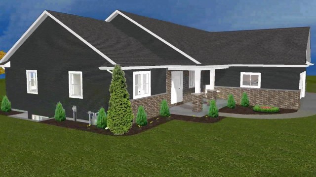 '3D Rendering Exterior New Home Design'