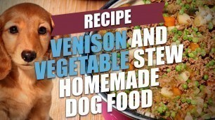 'Venison and Vegetable Stew Homemade Dog Food Recipe'