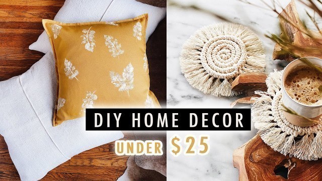 'DIY HOME DECOR under $25  (Pillows, Macrame Coasters + MORE) | XO, MaCenna'