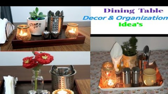 'Dining Table Decor  and Organization Idea// Home Tour to my small dining  area /Organization  dining'