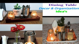 'Dining Table Decor  and Organization Idea// Home Tour to my small dining  area /Organization  dining'