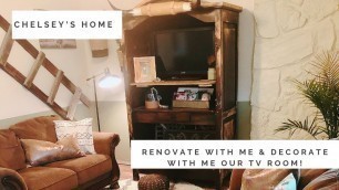 'RENOVATE & DECORATE WITH ME OUR TV ROOM/ SOUTHWESTERN THEME/ HOME DECOR/ REDESIGN/ 2019'