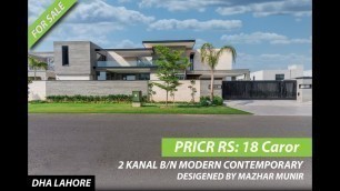 '2 Kanal Modern Contemporary Style Full Basment  Dream Palace with Pool Home Theater For Sale'