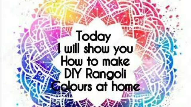 'DIY Rangoli colours at home with SALT & FOOD COLOR only|Homemade Rangoli|DIWALI special#ArtsyKashish'