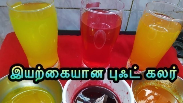 'How to make Organic Food Color at home in Tamil| Natural Food Coloring At Home |Gel type Food Colour'