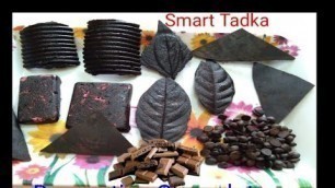 'How to make decoration garnishing chocolate at home, different type cake decorative chocolate design'