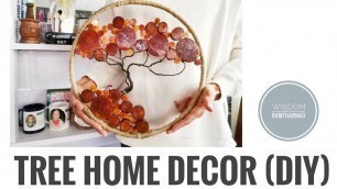 'Tree Home Decor (DIY) | Tree Branches Ideas | From sliced  Wood Logs, Twigs and Few Branches.'