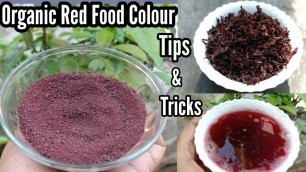 '100% Organic Red Food Colour| How to make food colour at home without chemical? | Easy Tricks|NKT'