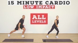 'Fun 15 minute low impact no equipment cardio/resistance home workout'