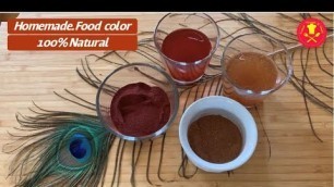 '100 % Natural Homemade Food Color Recipe | Food colour Recipe | Natural Food colour | Food colours'