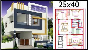 '25\'-0\"x40\'-0\" House Design | 2 Floor House Design With Detail | Gopal Architecture'