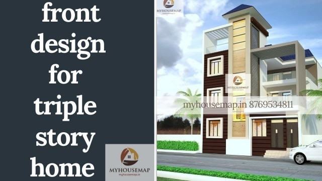 'front elevation designs for duplex houses in India |  triple story home design  |35*40 ft house 2020'