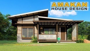 'AMAKAN HOUSE DESIGN | HALF CONCRETE  NATIVE BUNGALOW HOUSE'