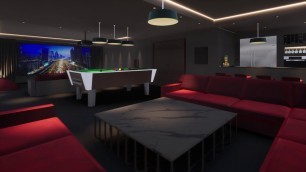 'Games Room Design featuring a Home Cinema and Entertainment'