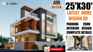'3D Home Design | 25x30 house plans | 2bhk house | south facing house plans with walkthrough'