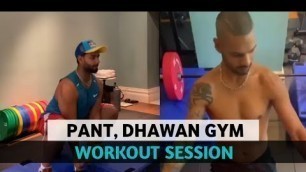 'Rishabh Pant, Shikhar Dhawan Gym Training Session | Delhi Capitals | IPL 2021'