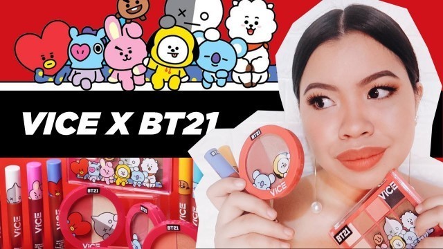 'VICE COSMETICS X BT21 Review + Swatches | Lorie Inciong'
