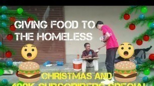 'Giving Food To The Homeless'